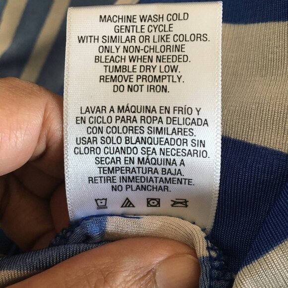 Jaclyn Smith, blue & gray color top , v neck, M - Picture 6 of 8